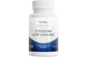 Citicoline Cognizin® : CDP Choline - Foie, Lipides & Homocystéine - Adaptée femmes enceintes et allaitantes - Forme brevetée biodisponible sans additifs - Vegan - 250 mg - 60 gélules (1 mois) - Dynveo