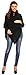 Zeta Ville Maternity Women's Chunky Cable Knit Sweater Poncho Rolled Neck - 312c (Black, ONE SIZE UK 8/10/12)