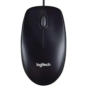 Logitech M90 Wired USB Mouse, 1000 DPI Optical Tracking, Ambidextrous PC/Mac/Laptop - Black