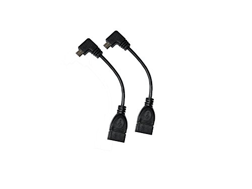 (2er-Pack) Delock Kabel Micro USB Typ-B Stecker gewinkelt > USB 2.0-A Buchse OTG 11 cm