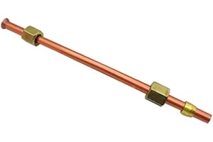 SEIWEI Tubo di scarico per compressore d'aria da 6 mm, tubo di scarico in alluminio, parti di ricambio per compressore d'aria (47 cm)