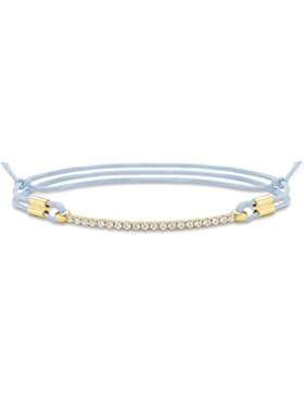 Carissima Gold Unisex-Armband 9 Karat (375) Gelbgold blau 1.28.3920