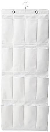 eLisa8 Skubb Hanging Shoe Rack with 16 Pockets - White