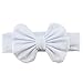 Cute Baby Girls Kids Stretch Bowknot Headband Hairband (White)