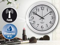 St. Leonhard Wasserdichte Funk-Wanduhr im Hochglanz-Gehäuse - 4