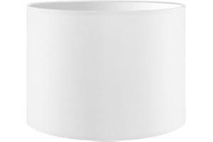 HOME SWEET HOME COLLECTION Home Sweet Home Moderno Pantalla Bling | cilindro | 25/25/19cm | Blanco | Pantalla de lámpara de tela de algodón | para casquillo de lámpara E27 | probado RoHS | para lámpara de mesa