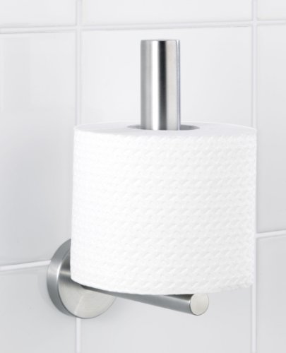 WENKO 19613100 WC-Ersatzrollenhalter Bosio, Edelstahl rostfrei, 8 x 18 x 12.5 cm, Matt - 2