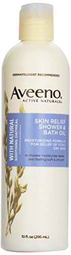 Aveeno Active Naturals Skin Relief Shower & Bath Oil with Natural Soothing Oatmeal for Relief of Itchy, Dry Skin, 10-Ounce Bottles (Pack of 3)