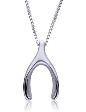 VIKI LYNN Sterling Silber 925 Kette mit Wunschbein Anhänger