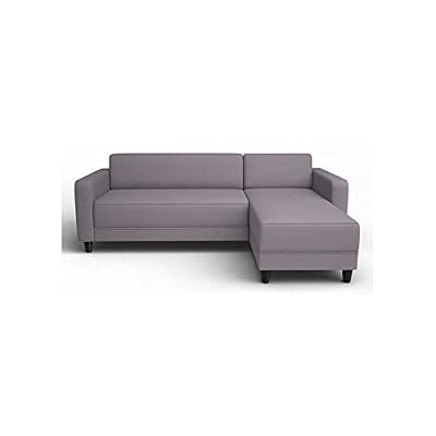 Finlandek canapé d'angle réversible convertible kulma 3 places - 206x146x70 cm - tissu - gris
