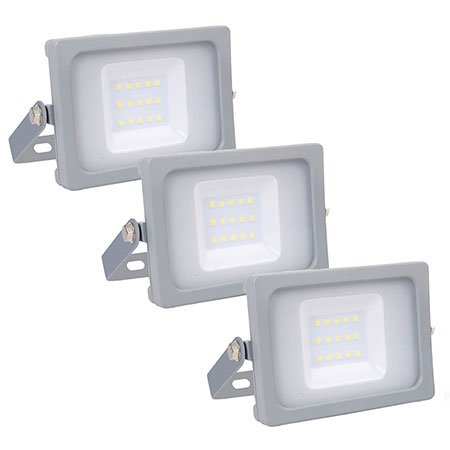 Preisvergleich Produktbild V-TAC 3er Set 10-W-LED-Flutlichtstrahler, neutralweiß, IP65