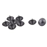Nail Longitud: 23 mm / 0,9' DealMux metal Mueble de casa casquillo redondo de tapicería Chincheta del clavo de la decoración del pasador 30 x 25mm 8pcs Negro