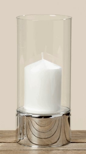 Windlicht 1 Stück Modell "Isis" Höhe 20cm Durchmesser 9cm Glas lackiert