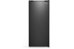 CHiQ FSD140D4EU Upright Freezer, 145L, E, 5 Levels, 12-Years Free Warranty on The Compressor,H1250 x W540 x D550, Black, New