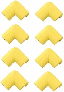 FreshDcart FDCCS Baby Safety Proofing Corner Guards | Child Safety Furniture Cushion Corner | with Soft Form Material and Fiberglass for Table Bed Furniture (Pack of 8) (Yellow Color)