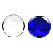 Produktbild SIMUER 2 Pack 70mm Crystal Ball, Glass Sphere Crystal Healing Juggling Ball Art Decor K9 Crystal Prop for Photography Decoration Birthday Gift Teaching(Clear + Blue)