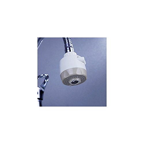 Homelava Messing Küchenarmatur mit flexiblem Auslauf Chrom Wandmontage - 7