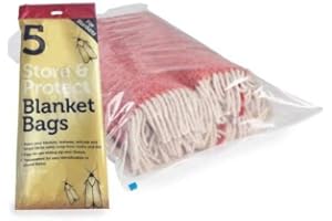 MOTH STOP 5 Extra Large Store & Protect Zip Seal Blanket Storage Bags – Protect Items From Moths & Dust