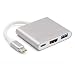 Produktbild sdfghzsedfgsdfg Leichte, tragbare USB-Typ-C-HDMI-Kabel USB-Typ-C-Ladeadapter-Konverter USB-C 3.1 Hub Adapter Grau