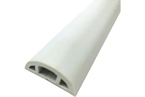DXIUMZHP Copertura Cavi A Pavimento in Fai da Te Semicerchio per Uso Domestico Canalina Calpestabile, Materiale Morbido in PVC Taglio Facile，Anti-Passo E Anti-Stress (Color : Bianca, Size : 3m)