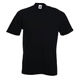 Fruit of the Loom Plain Childrens Black T Shirt All Ages