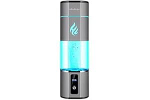 Alkadrops Hydrogen Rich Water Bottle Generator Max Concentration Molecular Up to 5000PPB Portable hydrogen water Maker Machine | PEM Membrane & SPE Technology Ionizer Type-C Recharge new (dark grey)