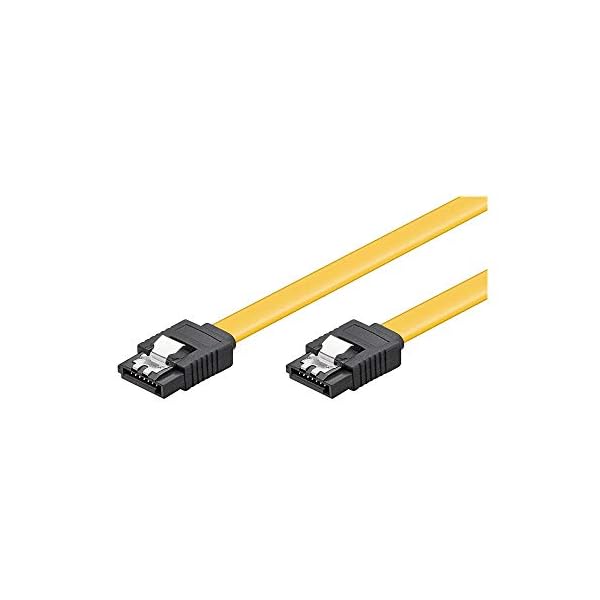 Goobay 95023 S-ATA data cable for HDD, SDD, 6 Gbits, SATA L-type male to SATA L-type male, length 70cm
