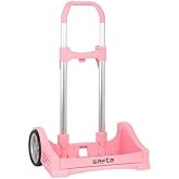 Safta - Backpack Trolley Evolution SAFTA Pink Stick, 40x21x85 cm Open, Folding 40x53x15 cm, Wheels 14 cm Silent Anti-Vibratio