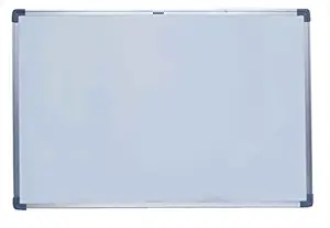 Roger & Moris Non Magnetic White Board Anodized Aluminium Frame for School, Office, Home (1.5 feet x 1 Foot)