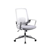 Mc Haus Adonis Chaise Ergonomique Bureau Gris PVC 63 x 32 x 65 cm