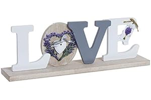 SCOBUTY Dream Hogar Letras decoración Cartel Sobremesa Lavanda Madera (Love)