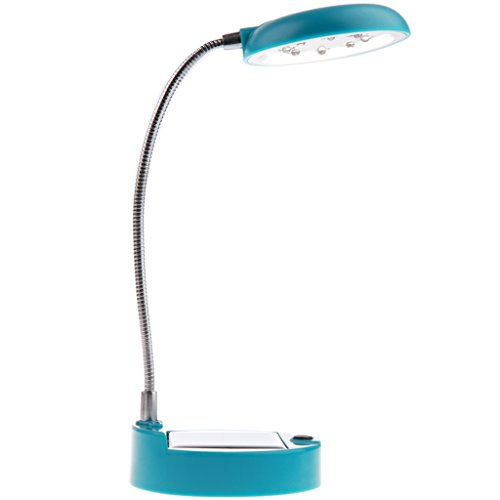 Preisvergleich Produktbild MagiDeal Flexible 8 LED LED Solar Schreibtischleuchte Nachtlichter, 2 Ladearten: Solarbetrieben / USB-Ladegerät - Blau