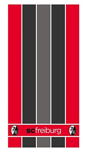 Preisvergleich Produktbild SC Freiburg Duschtuch Streifen 70x140 cm