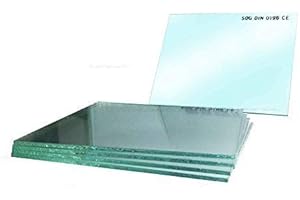 BARIC 1 Stück Schweißschutzglas/Vorsatzgläser 90 x 110mm 1Stück hell/klar