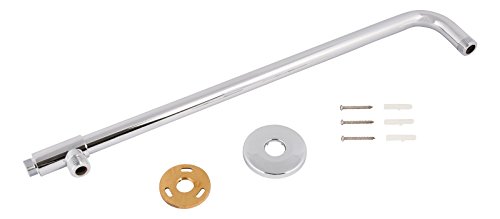 Wellness Brausearm zur Montage einer Kopfbrause | 50 cm | In Verbindung mit einer Aufputz-Armatur | 1/2 Zoll | Chrom | Duschkopf Halterung - 2