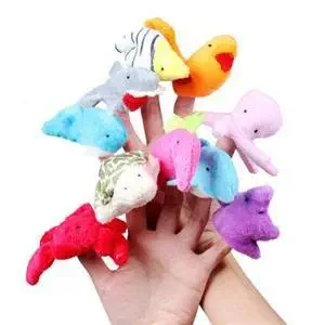 Kuhu Creations Supreme Finger Puppets Baby Story Telling Toys. (10 Pcs, Marine Sea.10)