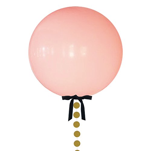 J.Idea 90cm Ballon Riese Rosa Ballone Schwarzer Bowknot Gold Papiergirlande Für Party/Geburtstag/Hochzeit/Valentinstag/, Event & Party-Zubehör