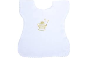 HOLYHOME Camicia da battesimo Unisex, Vestina per Battesimo Unisex - Made in Italy, Ricamata a Mano, Taglia Unica