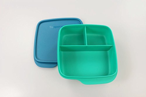 TUPPERWARE To Go Lunchbox 550 ml blau/türkis Trennwand Clevere Pause Schule 11561 - 3