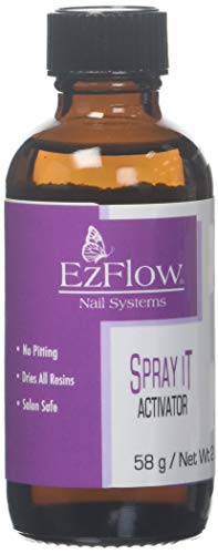EZ Flow Fiber Glass Spray It Activator False Nails, 2 Fluid Ounce