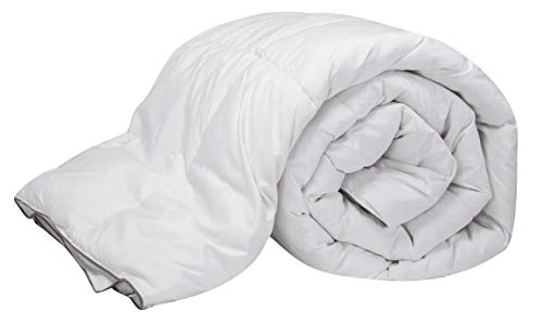 Pikolin Home -Piumone / trapunta in piumino d'oca 96%, fodera 100% cotone di percalle, DUO, quattro stagioni 100 + 150 gr/m², 250 x 220 cm, Letto da 160. Tutte le misure