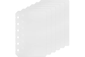 ZELTEN 6 pezzi A7 6 fori divisore per raccoglitore in plastica divisore per raccoglitore impermeabile 6 fori divisore per organizzatore personale (Divider, A7)