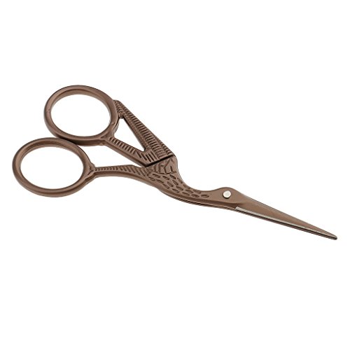 MagiDeal Vintage Stork Embroidery Edelstahl Schere – Grüne Bronze 11,5cm - 8