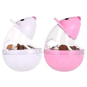 tiopeia 2Pcs Cat Treat Dispenser Toy, Mouse Shape Cat Interactive Toy and Food Dispenser for Pet Increases IQ Interactive & Food Dispensing