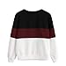 Produktbild 2018 Mosstars Damen Sweatshirt drucken Cut Sew Pullover Streifen Pullover Brief Sweatshirt Tops Streifen Hoodie O Neck Bluse Kapuze Bluse Jacke Pullovershirt Kapuzenpullover Print Kapuzenpulli Tops