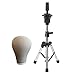 Produktbild FLAMEER 22Zoll Canvas-Kopfmodell für Haarperücken, Mützen, Brillen, Kopfhörern Display + Übungskopf Halter Dreibein-Ständer