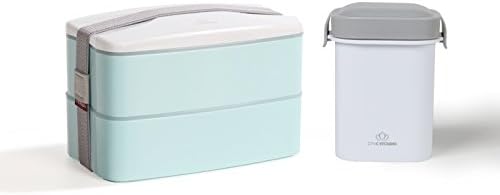 Yxhflo Portable Bento Boxes Double Students Keep-Warm Lunch Box Tableware Fresh Soup Kit Will Be Available , Microwave Lunch Boxes Mint Green