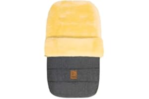 Eisbärchen 968 GM Großer Lammfellfußsack in grau meliert, grau