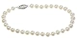 Elegante Geschenkverpackung Klassisches 925 Sterling Silber Süßwasser-Zuchtperlen Damen - Strangarmband/Armband - 19cm Creme 5.0mm