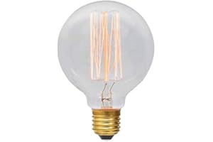 DC VOLTAGE Globe Vintage Edison Light Bulbs Retro Old Fashioned Style Screw Bulb Dimmable Decorative Lamp E27 220-240V G80 E27 60W Warm White Lights UK (G80 60W E27)